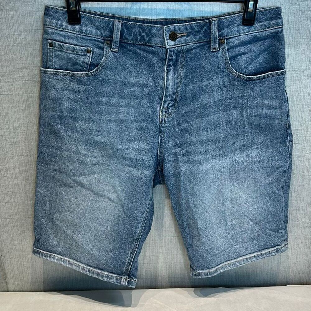 ASOS Mens Denim Shorts Sz 34 Cotton Elastane Stretch 10" Inseam